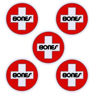 Bones Bearings Skateboard Sticker Swiss Circle 3" 5-Pack