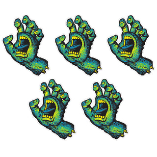 Santa Cruz Skateboards Sticker Street Creep Hand 4.6" 5-Pack