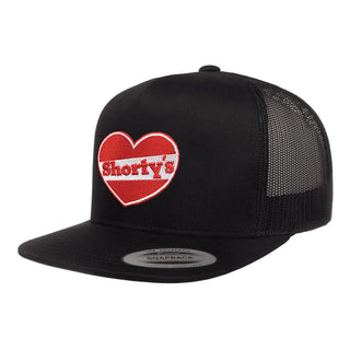 Shorty's Skateboards Hat Heart Logo Mesh Trucker Black