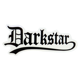 Darkstar Skateboard Sticker Old English Text Black 2" x 5"