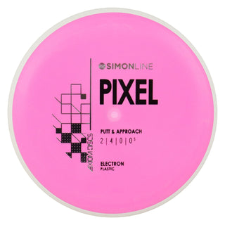 Axiom Disc Golf Simon Line Electron Lizotte Pixel Putter 2/4/0/0.5 Pink/White 174 grams