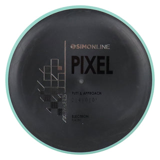 Axiom Disc Golf Simon Line Electron Lizotte Pixel Putter 2/4/0/0.5 Black/Teal 167 grams