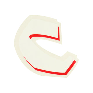 Chocolate Skateboard Sticker Shadow White/Red 3.25" x 2.75"
