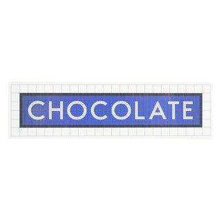 Chocolate Skateboard Sticker Tiled Blue 1.5" x 5"