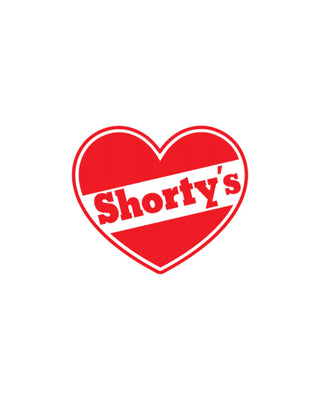 Shorty's Skateboard Sticker Heart Logo 2.5" x 2"