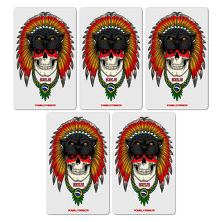 Powell Peralta Skateboard Sticker Kelvin Hoefler Skull 4.75" Clear 5-Pack