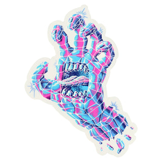 Santa Cruz Sticker Crystal Hand Multi Size 4.375"