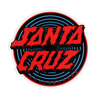Santa Cruz Sticker Depth Dot Blue/Red/Black Size 4.125"