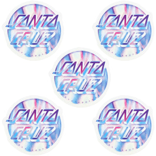Santa Cruz Skateboard Sticker Iridescent Multi Size 3" 5-Pack
