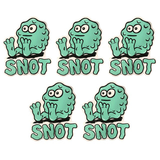 Snot Wheel Co. Skateboard Sticker Booger Logo 3.5" x 5" 5-Pack