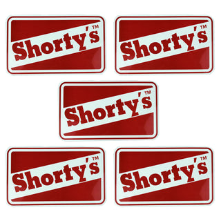 Shorty's Skateboard Sticker OG Logo 2.5" x 1.5" 5-Pack