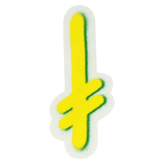Deathwish Skateboards Sticker Gang Logo Mylar Green/Yellow 2.5" x 5.5"