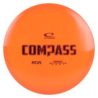 Latitude 64 Disc Golf Frost Compass Midrange Disc 5/5/0/1 Orange/Red 177 grams