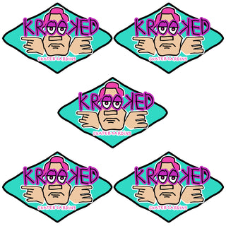 Krooked Skateboard Sticker Arketype Blue 6.25" x 4.5" 5-Pack