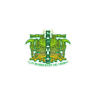 Creature Skateboard Mylar Sticker Busqueda de Hesh Black/Green/Yellow 4" x 3.25"