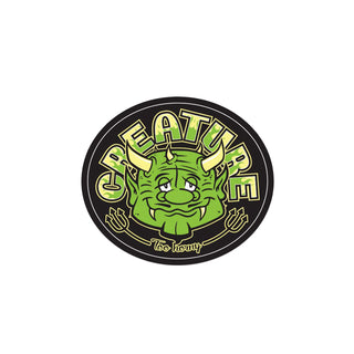 Creature Skateboard Vinyl Stickers Too Horny Green 3.5" x 3" 5-Pack