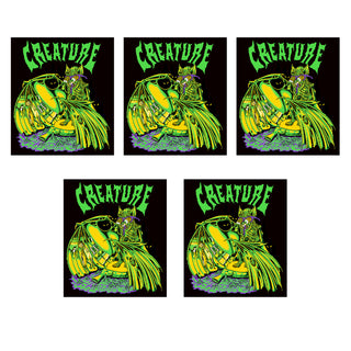 Creature Skateboard Vinyl Stickers Trader Multi 4" x 3.5" 5-Pack