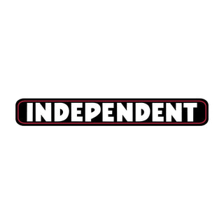 Independent Trucks Vinyl Skateboard Sticker Bar Logo Black/Red/White 8" x 1"
