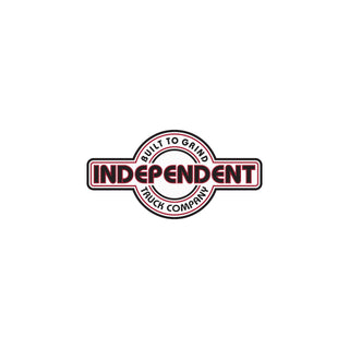 Independent Trucks Vinyl Skateboard Sticker BTG Bauhaus White/Blk/Red 4" x 2.1"