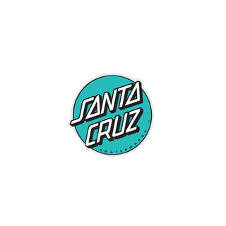 Santa Cruz Skateboard Mylar Sticker Other Dot Turquoise/Blk/Wht 3"