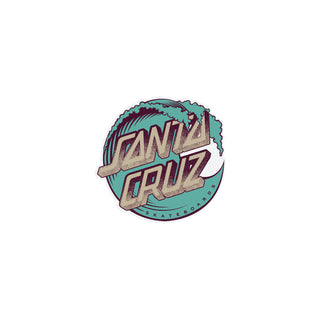 Santa Cruz Skateboard Mylar Sticker Stipple Wave Dot Multi 4"