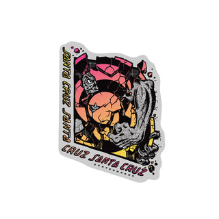Santa Cruz Skateboard Mylar Sticker Roskopp Break Multi 5.75" x 4.35"