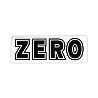 Zero Skateboard Sticker Bold Logo Clear/Black 6.5" x 2.25"