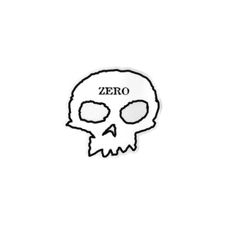 Zero Skateboard Stickers Skull Logo Clear/White 4.5" x 4" 5-Pack