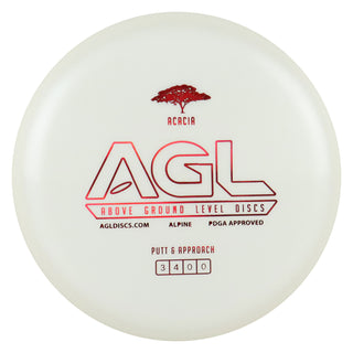 AGL Disc Golf Alpine Glow Acacia Putter 3/4/0/1 Glow/Red 173 grams