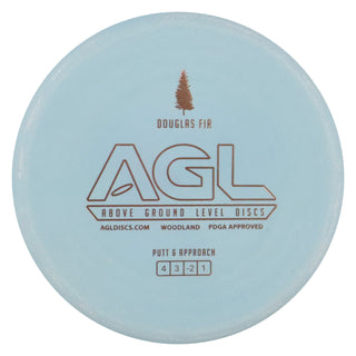 AGL Disc Golf Woodland Douglas Fir Putter 4/3/-2/1 Pastel Blue/Rose Gold 173 grams
