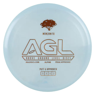 AGL Disc Golf Alpine Manzanita Putter 3/3/0/2 Blue/Bronze Holo 172 grams
