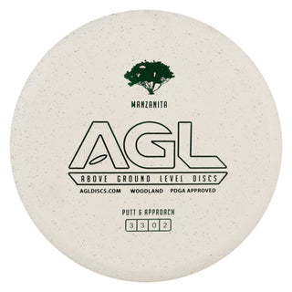 AGL Disc Golf Woodland Hemp Manzanita Putter 3/3/0/2 White/Green 173 grams