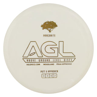 AGL Disc Golf Woodland Superglow Manzanita Putter 3/3/0/2 White/Gold 173 grams