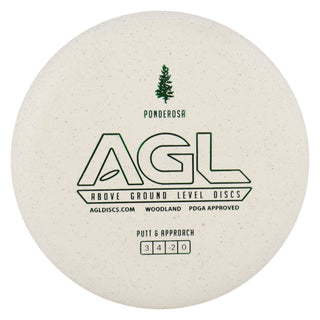 AGL Disc Golf Woodland Hemp Ponderosa Putter 2/4/-2/0 White/Green 172 grams