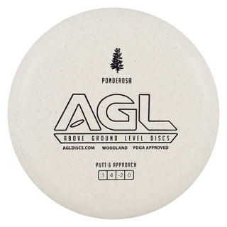AGL Disc Golf Woodland Hemp Ponderosa Putter 2/4/-2/0 White/Black 173 grams