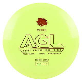 AGL Disc Golf Alpine Sycamore Fairway Driver 7/5/0/1 Yellow/Orange 172 grams