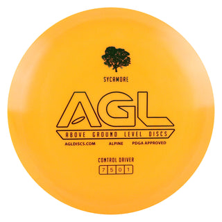 AGL Disc Golf Alpine Sycamore Fairway Driver 7/5/0/1 Orange/Green 173 grams