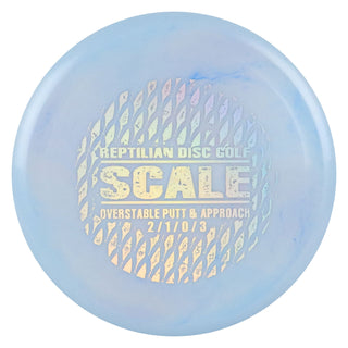 Reptilian Disc Golf Armor Scale Putter 2/1/0/3 Sky Blue/Holo 174 grams