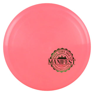 Full Turn Disc Golf Express Manifest Putter 3/3/0/3 Pink/Green 176 grams