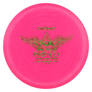 Gateway Disc Golf Suregrip Prophecy Midrange Disc 5/5/0/2 Pink/Green Shatter 179 grams