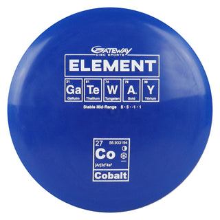 Gateway Disc Golf Cobalt Element Midrange Disc 5/5/-1/1 Blue/White 176 grams