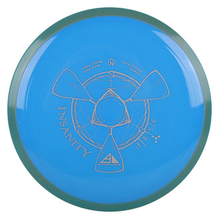 Axiom Disc Golf Neutron Insanity Distance Driver 9/5/-2/1.5 Light Blue/Olive 174 grams