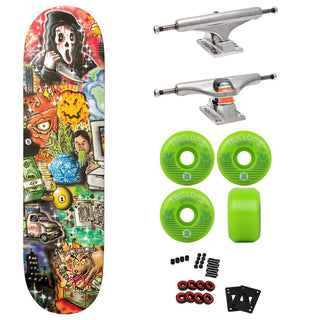 Baker Skateboard T-Funk Hummus 8.5" with Independent Trucks, Triclops Wheels