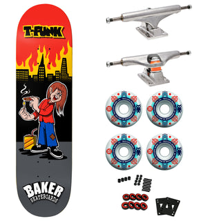 Baker Skateboard T-Funk Lampwick 8.25" with Independent Trucks, Triclops Wheels