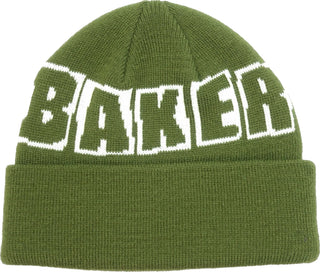 Baker Skateboards Beanie Brand Logo Dark Green