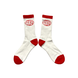 Baker Skateboards Socks Oval White/Red