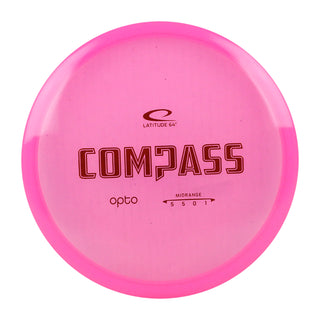 Latitude 64 Disc Golf Opto Compass Midrange 5/5/0/1 Pink/Orange 175 grams