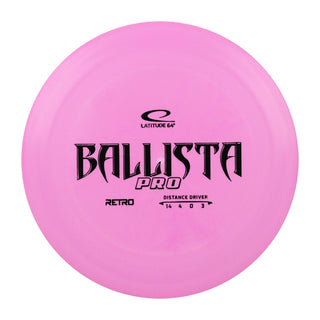 Latitude 64 Disc Golf Retro Ballsita Pro Distance Driver 14/4/0/3 Pink/Black 174 grams