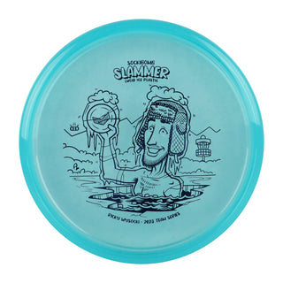 Dynamic Disc Golf Lucid-Ice Sockibomb Slammer Bath Putter 3/1/0.5/4 Teal/Blue 175 grams