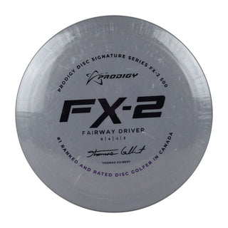 Prodigy Disc Golf FX-2 500 Thomas Gilbert 2022 Signature Fairway 9/4/-1/3 Grey/Purple 173g